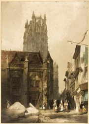 Malerische Architektur in Paris, Gent, Antwerpen, Touen usw.
