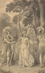 Eine von sechs Illustrationen zu Fénelons "Die Abenteuer des Telemach, Sohn des Odysseus"