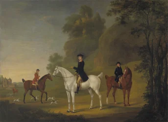 Lord Bulkeley und seine Harriers, sein Jäger John Wells und Whipper-In R. Jennings