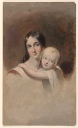 Studie für "Porträt von Mrs. James Robb und ihren drei Kindern," Ogden Museum of Southern Art, New Orleans, LA