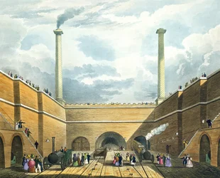 Eingang der Eisenbahn in Edge Hill, Liverpool, Tafel 2 aus 