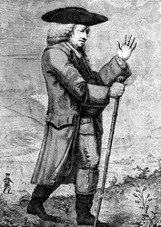 Dr. Johnson in seiner Reisekleidung, wie in Boswells Tour beschrieben, um 1773, 1786