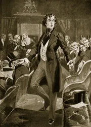 Disraelis erste Rede im Unterhaus, Illustration aus 