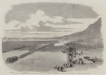 Parade der Truppen und Freiwilligen Ihrer Majestät in Kapstadt durch Prinz Alfred