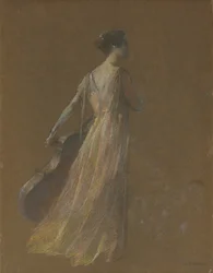 Dame, die ein Cello hält