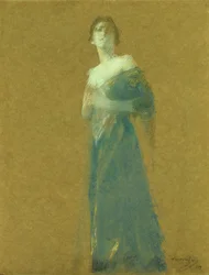 Frau in Blau
