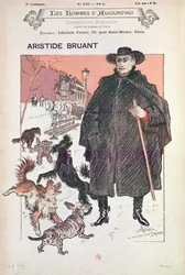 Karikatur von Aristide Bruant in Les Hommes d