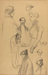 Figurenstudien (verso)