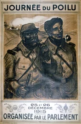 Journée du Poilu 25 et 26 Décembre 1915, französisches Plakat des Ersten Weltkriegs, 1915