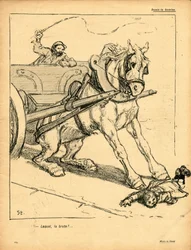 Der Butterteller, satirisch in Farben