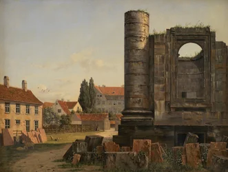 Ansicht von Marmorpladsen mit den Ruinen der unvollendeten Frederikskirche in Kopenhagen