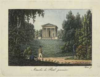 Der Tempel von Paul I. oder das Mausoleum von Paul I. im Park von Pawlowsk, 1810er Jahre