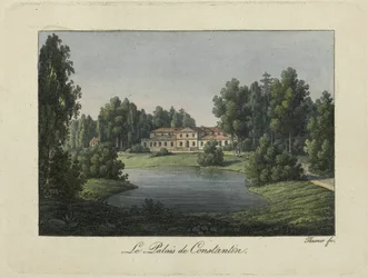 Ansicht des Konstantinpalastes in Pawlowsk