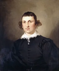 Porträt eines Gentlemans, wahrscheinlich Mr. Lyte, in schwarzem Van-Dyke-Kostüm, 1769
