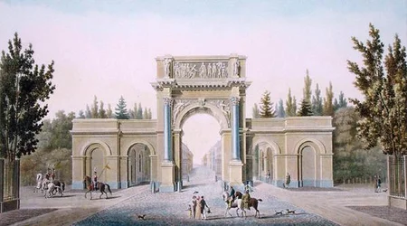 Porte de Guillaume, Brüssel, aus 
