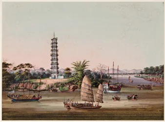 Die neunstöckige Whampoa-Pagode, Perlfluss