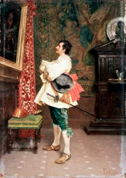 Vor einem Porträt, ca. 1860-1920