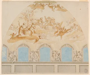 Entwurf für ein Fresko in der Kuppel der Kathedrale in Citta di Castello