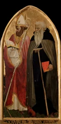 San Giovenale Triptychon: Rechtes Panel mit dem Heiligen Antonius dem Großen und dem Heiligen Juvenal