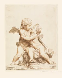 Zwei Küsse von Cupidos