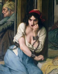 Philippe Pinel (1745-1826) befreit 1795 Geisteskranke in der Pariser Anstalt Salpêtrière von ihren Ketten, 1886 (Detail)