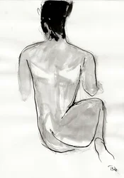 Ruhende Figur Zeichnung