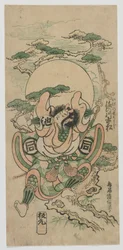 Der Schauspieler Sanogawa Ichimatsu I als Ike no Shoji, Edo-Zeit, 1747