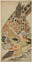 Ein Falke fängt einen Kranich im Flug, ca. 1715