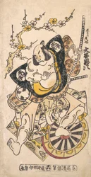 Der Schauspieler Otani Oniji in der Rolle von Omoni Hikoshichi, ca. 1730