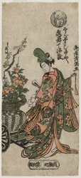Kametani Jujiro als Shirabyoshi-Tänzerin Yuya, um frühe 1760er Jahre