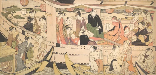 Vergnügungsboot auf dem Sumida-Fluss