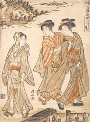 To-no Sawa, Name einer der heißen Quellen in Hakone, ca. 1779