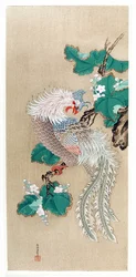 Japan: Darstellung eines Phönix. Seidenmalerei von Tosa Mitsuoki (1617-1691)