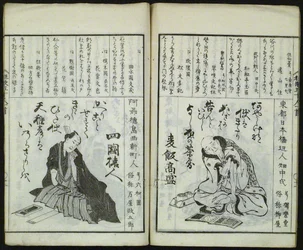 Eine neue Auswahl von fünfzig Kyôka-Dichtern (Shinsen kyôka gojûnin isshu)