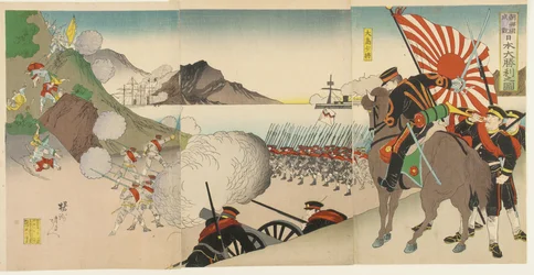 Der große japanische Sieg bei Songhwan, Korea, August 1894