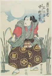 Der Schauspieler Nakamura Shikan als Bambusschneider im Schauspiel „Getsu-setsu-ka Tori no seki“, ca. 1826-35