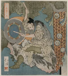 Ein Gott spielt eine Trommel aus der Serie Die Frühlingshöhle, 1825