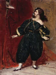 Maske des Bersagliere, von Tranquillo Cremona (1837-1878)
