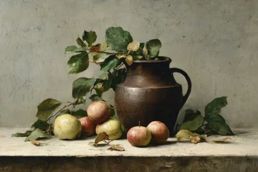 Herbstäpfel und Krug