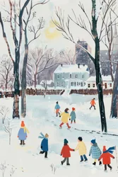 Fröhlicher Wintertag