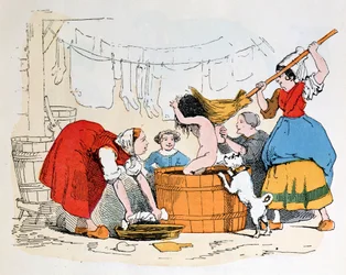 Das Zwangsbad, Illustration für 