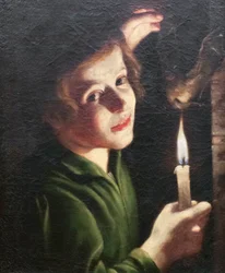 Junge mit einem Schläger