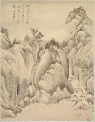 Wasserfall und Felsen
