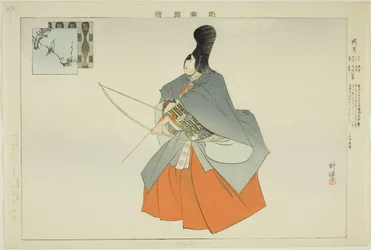 Kagetsu, aus der Serie "Bilder von No-Aufführungen (Nogaku Zue)"
