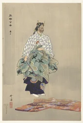 Szene aus dem Noh-Theaterstück Aoinoue