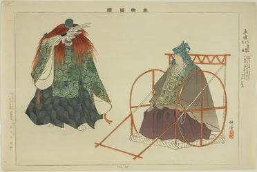 Shaso, aus der Serie "Bilder von No-Aufführungen (Nogaku Zue)"