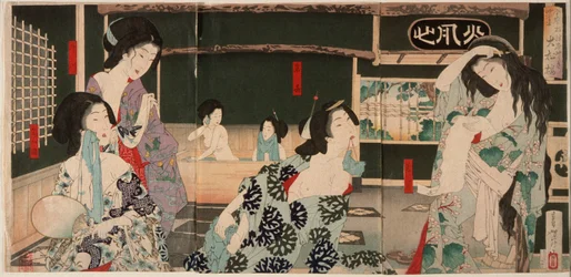 Sommer: Badende Frauen im Daishōrō