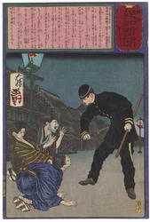 Der tapfere Polizist Taguchi Naokatsu nimmt im Alleingang drei Einbrecher fest