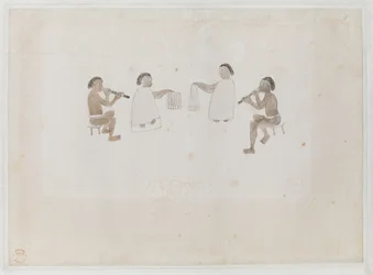 Add MS 15508 f.11 Musiker von Tahiti, Juni 1770