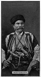 Ein montenegrinischer Mann, nach einer Fotografie aus dem späten 19. Jahrhundert